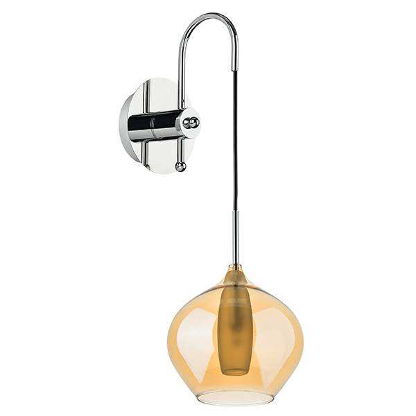 Lightstar 803543 Бра PENTOLA 1х25W G9 ХРОМ/ЯНТАРЬ