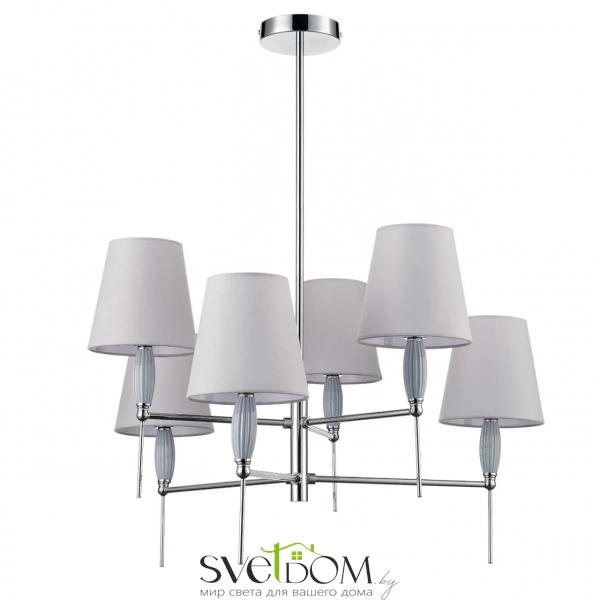 8279/6 CLASSI LN26 053 хром/серый, металл/керамика/текстиль Люстра Е14 6*40W 220V KARMEN