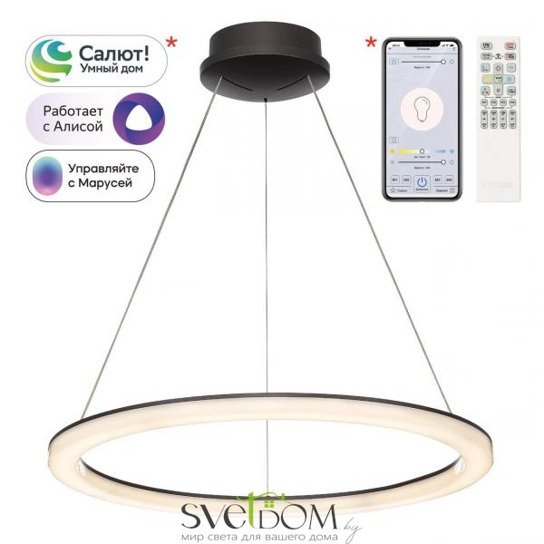 Citilux Электрон CL710B65S Люстра подвесная с пультом Венге