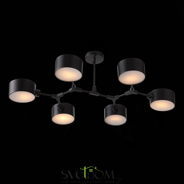 SLE183402-06 Светильник потолочный Черный/Черный E14 6*60W GIMENTO