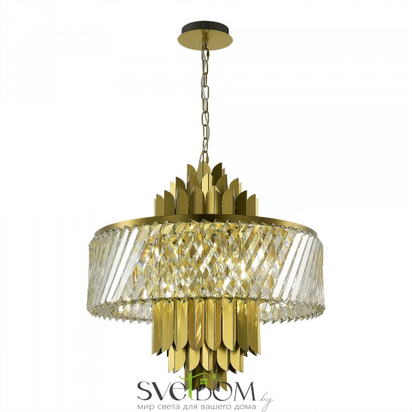 SL1635.303.09 Люстра подвесная ST-Luce Латунь/Прозрачный E14 9*40W NARI