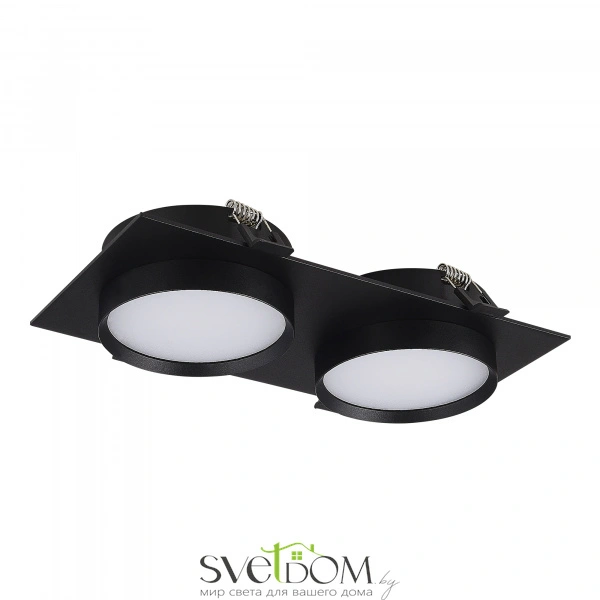 ST258.408.02 Св-к встр. Черный GX53 2*50W IP20 L220xW109xH43 220V Без ламп Встраиваемые светильники