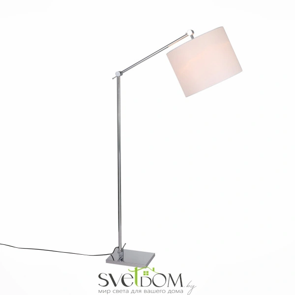 SL460.105.01 Торшер ST-Luce Хром/Белый E27 1*60W (из 2-х коробок) MARCIA