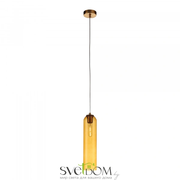 SL1145.393.01 Светильник подвесной ST-Luce Латунь/Янтарный E27 1*60W CALLANA