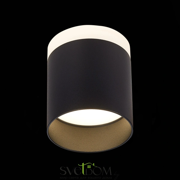 ST102.442.12 Светильник потолочный Черный LED 1*12W 4000K 936Lm Ra>80 120° IP20 D100xH90 170-240V Накладные светильники
