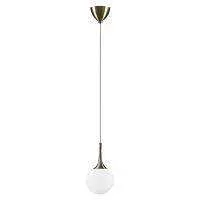 Lightstar 813011 Подвес GLOBO 1х40W E14 electroplating bronze/white