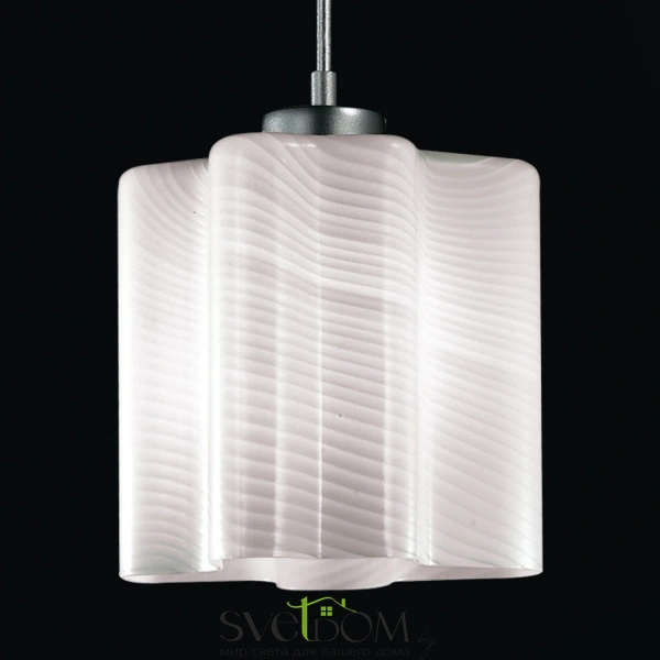 SL117.503.01 Светильник подвесной ST-Luce Серебристый/Белый с полосками E27 1*60W ONDE