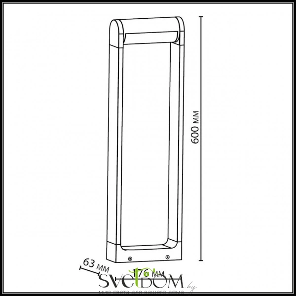7118/12GL NATURE ODL25 667 светильник коричневый/металл IP65 LED 12W 900Лм 3000K 120° 220-240V TWINSET