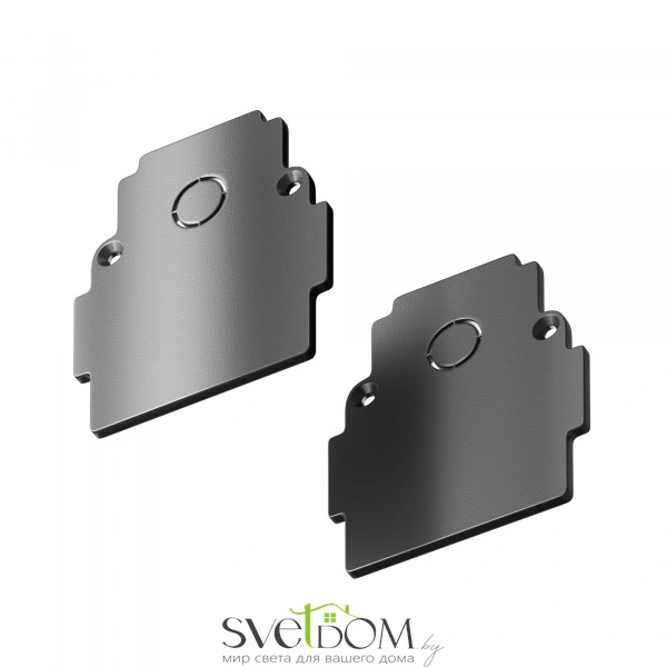 Заглушка торцевая 2шт Gravity встраиваемый черный TRA010EC-42B