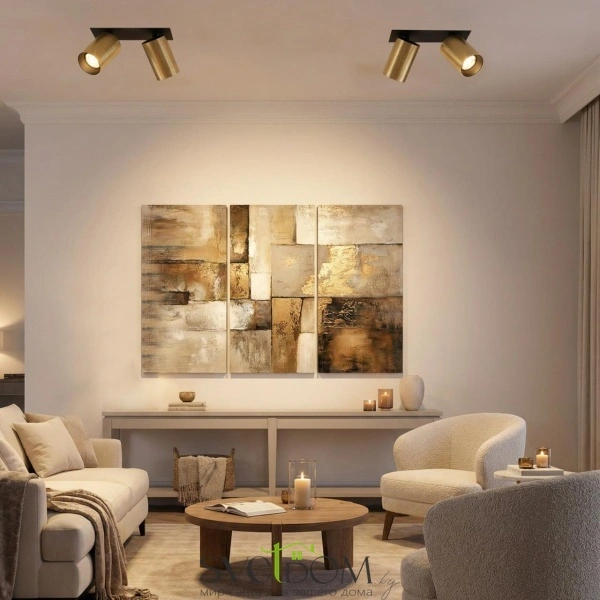 CITILUX CL512D22 AXEL Латунь Св-к Спот Встр. 2-ламп.