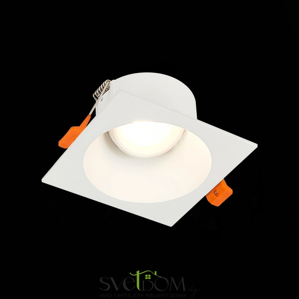 ST207.518.01 Св-к встр. Белый GU10 1*50W  L103xW103xH52 220V Без ламп Встраиваемые светильники