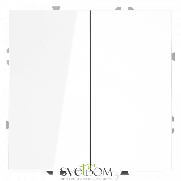 Выключатель двухклавишный Voltum S70 VLS020101  VLS020101 Voltum