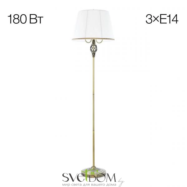 Citilux Вена CL402930 Торшер бронза с белым абажуром