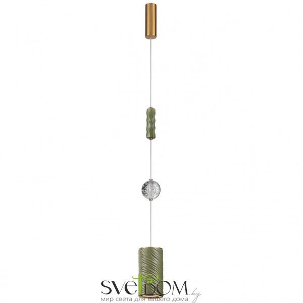 5450/18LA L-VISION ODL_EX26 зеленый/никель/металл/керамика/хрусталь/акрил Подвес LED x 18W  2000К/3000K/4000K/переключ. RIVERA