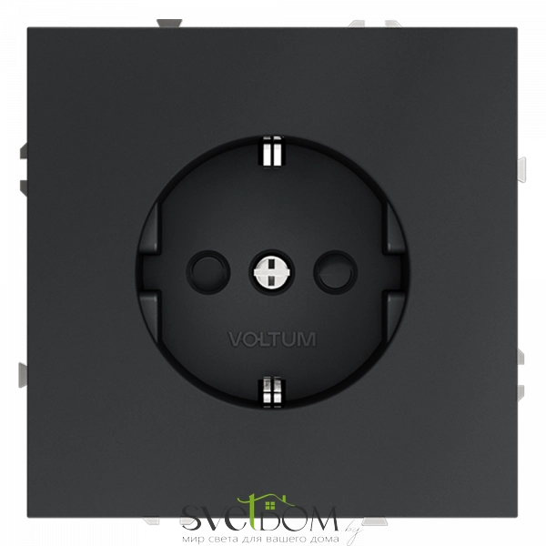 Розетки электрические с заземлением и шторками  Voltum S70 VLS040207 