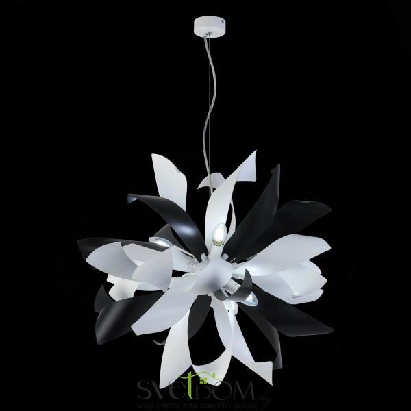 SL453.453.06E Люстра подвесная ST-Luce Черный, Белый/Черный, Белый E14 6*40W SPIRAGLIO