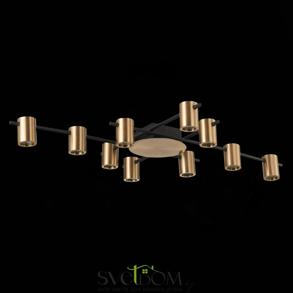 SL1207.402.10 Светильник потолочный ST-Luce Черный/Латунь GU10 10*7W VEROLI