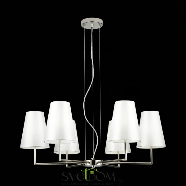 SLE105903-06 Светильник подвесной Никель/Белый E14 6*40W BELLINO