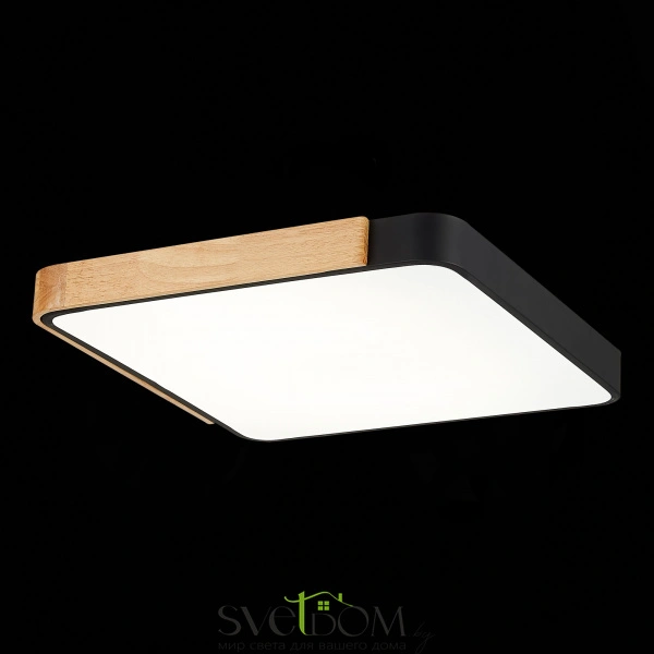 SLE201242-01 Светильник потолочный Черный, Светлое дерево/Белый LED 1*42W 3000K/4000K/6000K FESTA