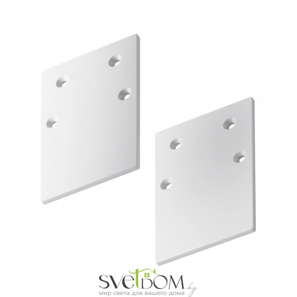 Заглушка торцевая 2шт Gravity накладной белый TRA010EC-41W