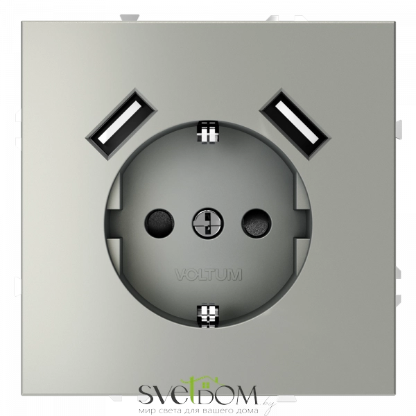 Розетка с USB, А+А Voltum S70 VLS040405 