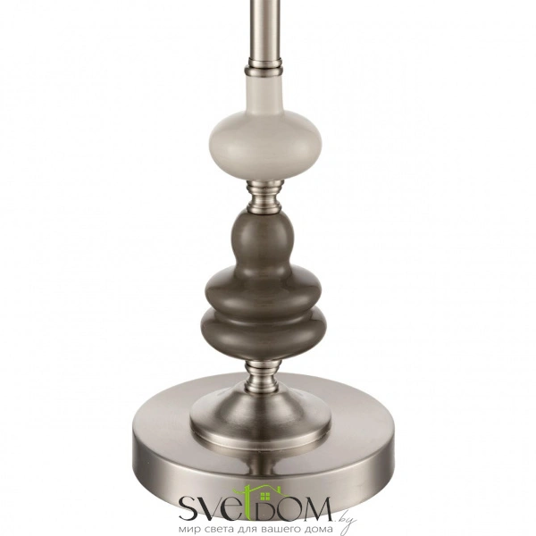 8283/1T CLASSI LN26 051 никель/белый, металл/керамика/текстиль Настольная лампа Е14 1*40W 220V KENTUKI