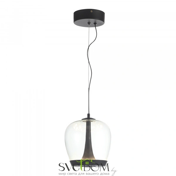 SL6014.423.01 Светильник подвесной ST-Luce Черный/Прозрачный, Черный LED 1*17W 3000K RIPPLE