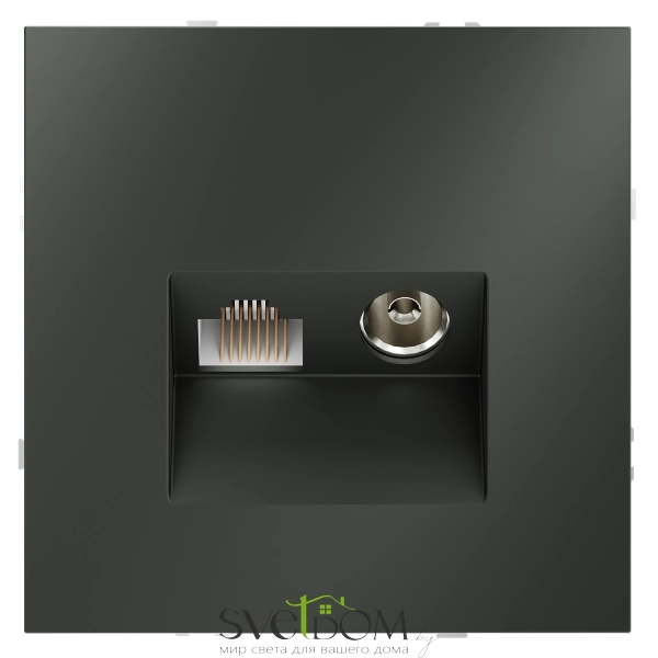 Розетка TV+RJ Voltum S70 Титан VLS060706 Voltum VLS060706