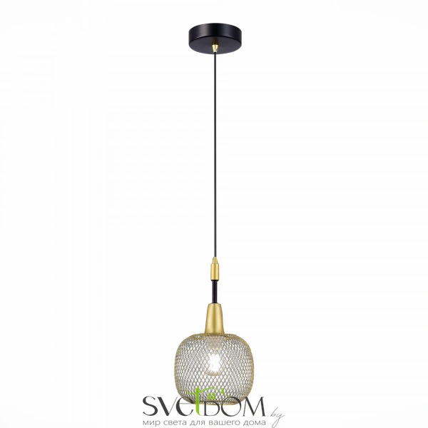 SLE1137-403-01 Подвес Черный, Золотистый/Золотистый E14 1*60W ELITIS