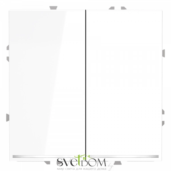 Выключатель двухклавишный с подсветкой Voltum S70 VLS020201  VLS020201 Voltum