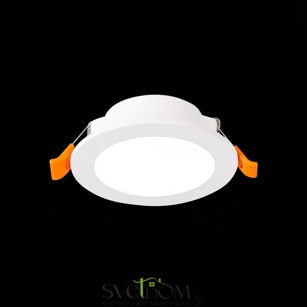 ST210.548.06 Св-к встр. Белый LED 1*6W 4000K 480Lm Ra80 110° IP20 D90xH30 220-240V Встраиваемые светильники