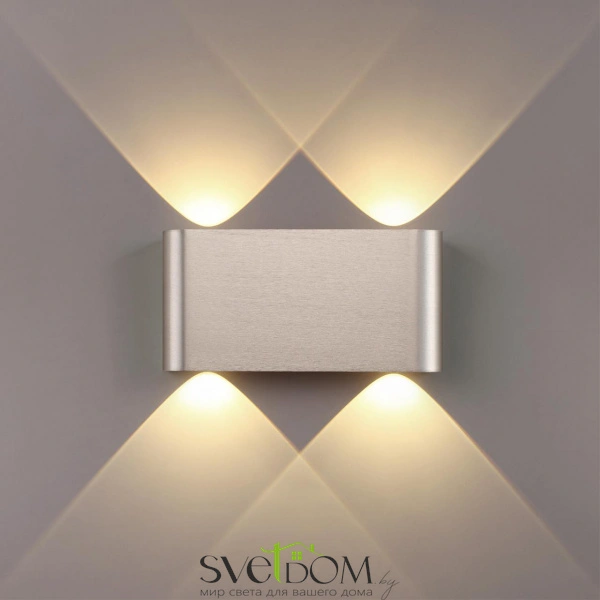 7106/4WL HIGHTECH ODL26 441 светильник матовый никель/металл IP20 LED 4W 3000K 220V MAGNUM