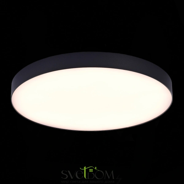 ST606.432.96 Светильник потолочный Черный LED 1*96W 3000K 8 640Lm Ra>85 120° IP20 D600xH55 185-265V Накладные светильники