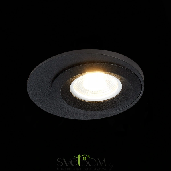 ST216.408.01 Св-к встр. Черный GU10 1*7W IP20 D100xH23 220V Без ламп Встраиваемые светильники