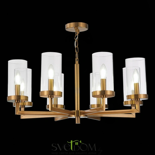 SL1171.303.08 Люстра подвесная ST-Luce Латунь/Прозрачный E14 8*40W MASINE