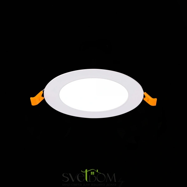 ST209.548.06 Св-к встр. Белый LED 1*6W 4000K 370Lm Ra80 110° IP20 D120xH8 90-265V Встраиваемые светильники