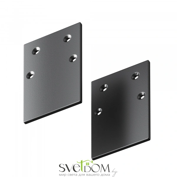 Заглушка торцевая 2шт Gravity накладной черный TRA010EC-41B