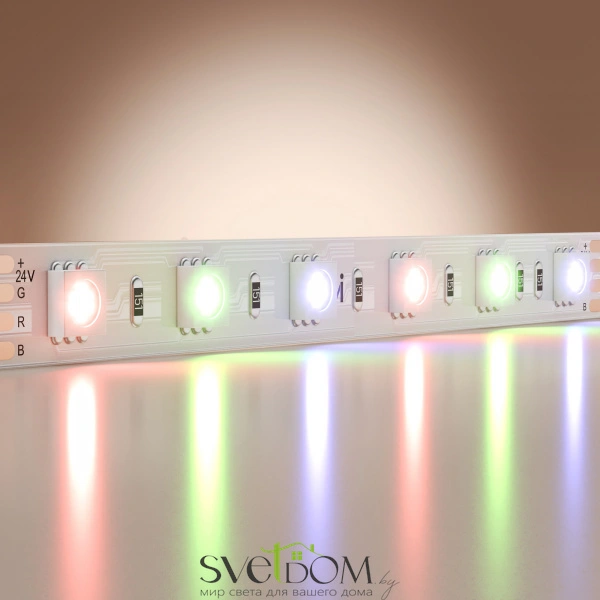 Светодиодная лента Base 24В 5050 14,4Вт/м RGB 5м IP 20 201197