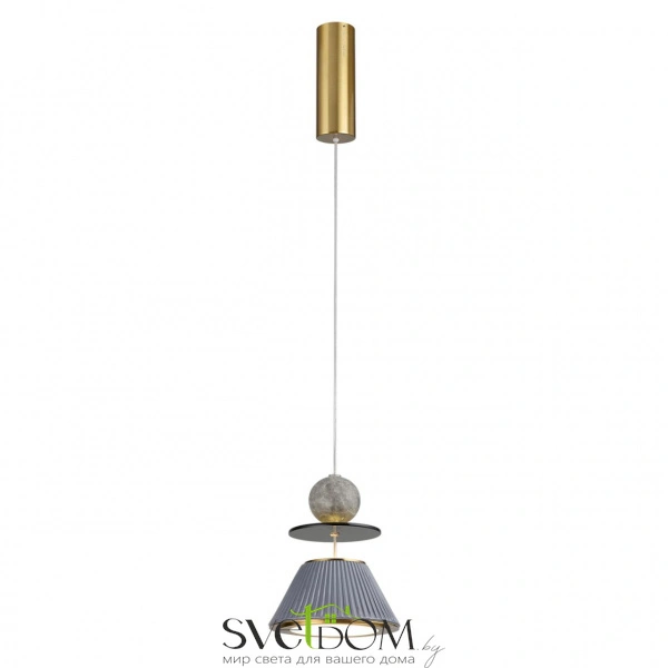 5475/10LG L-VISION ODL_EX27 сатинированн.латунь/синий/металл/стекло/мрамор/керамика Люстра LED*10W 3000K 664lm JAZZ