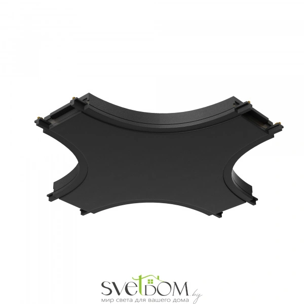 Коннектор питания X-образный Radity черный TRA084CX-11B