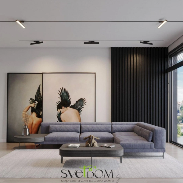 359779 PORT NT25 260 черный Светильник однофазный трехжильный трековый с переключ. цв. температуры IP20 LED 24W 180-265V 2700К/3200К/4000К STRATUS