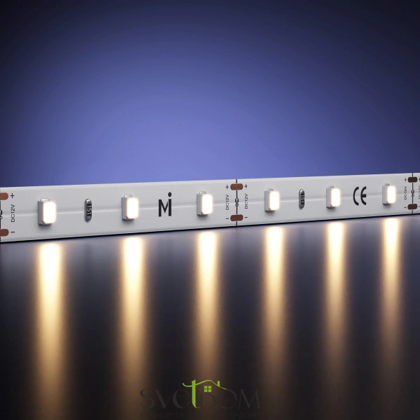 Светодиодная лента Ultra 12В 2835 7,2Вт/м 3000К 5м IP 20 201017