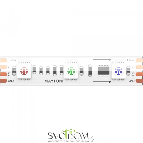 Светодиодная лента 12В 5050 14,4Вт/м RGB 5м IP 68 201245
