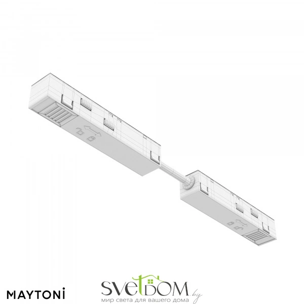 Коннектор питания прямой гибкий 5см Exility белый TRA034CPC-42W-5