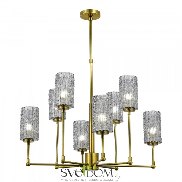 SL1240.303.08 Люстра подвесная ST-Luce Латунь/Дымчатый E27 8*60W GACCIOLO