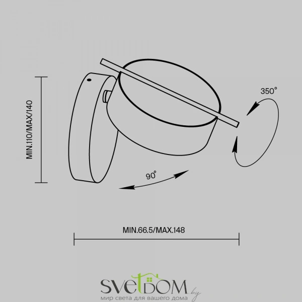 Настенный светильник (бра) Maytoni MOD180WL-L4W3K