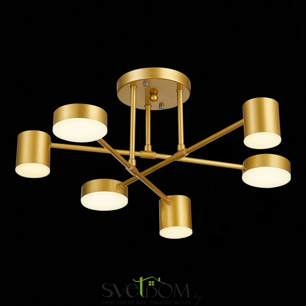 SLE201022-06 Светильник потолочный Золотистый/Золотистый LED 6*7W 4000K NOBEL