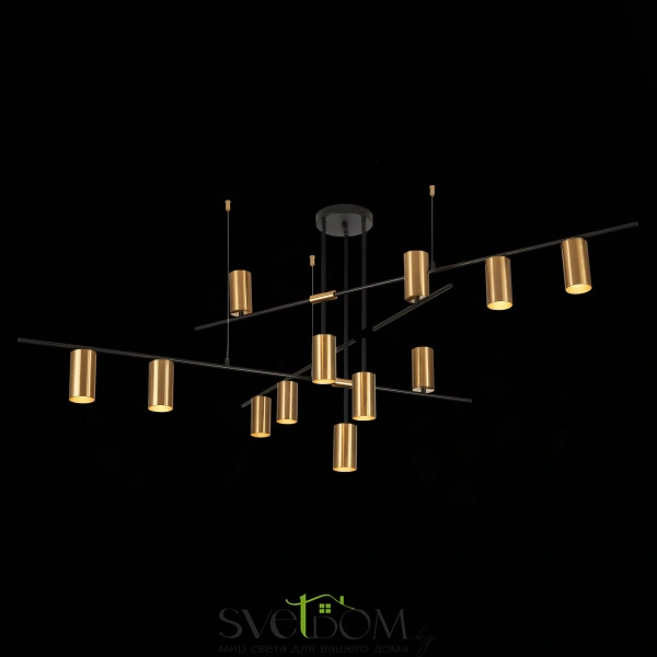 SL1206.402.12 Светильник потолочный ST-Luce Черный/Латунь GU10 12*7W SORMANO