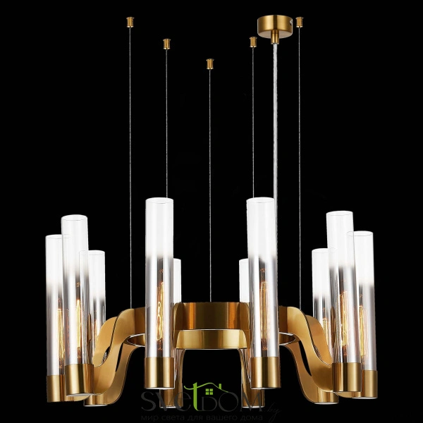 SL1235.303.10 Люстра подвесная ST-Luce Латунь/Хром, Прозрачный E14 10*40W ETTORE