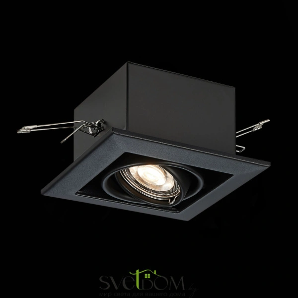 ST250.448.01 Св-к встр. Черный GU10 1*50W  L126xW126xH70 220V Без ламп Встраиваемые светильники